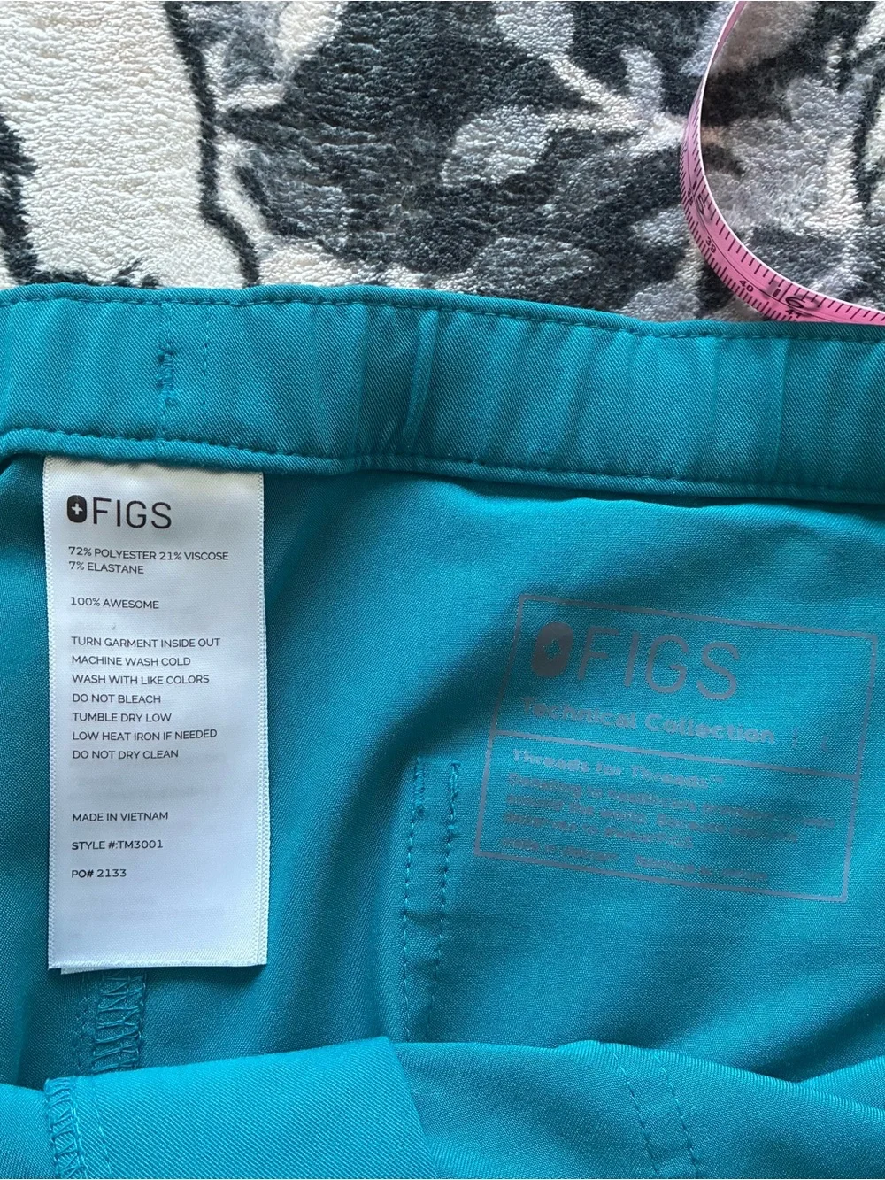 021 - MENS FIGS TECHNICAL COLLECTION CAIRO CARGO TEAL SCRUBS NURSING PANTS